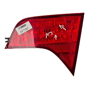 Lanterna Tampa Traseira Porta Mala Civic 2007 A 2011 (Lente Trincada) Direita Cristal Original