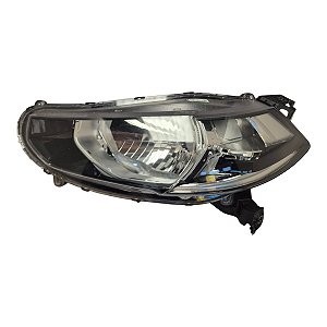 Farol Dianteiro Wr-V 2017 A 2020 Esquerdo Mascara Negra Aro Cromado Foco Duplo Original