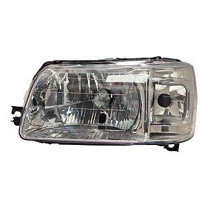 Farol Dianteiro Uno Fire 2004 A 2013 Esquerdo Mascara Cromada Foco Simples Paralelo