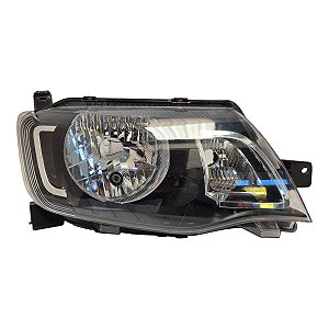Farol Dianteiro Kwid 2017 A 2022 Direito Mascara Negra Aro Cromado Foco Simples Original