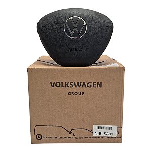 Bolsa Airbag Volante Motorista Golf Jetta Polo T-Cross Virtus Up Passat 2015 a 2024 Preto 2G5880201M Original