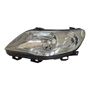 Farol Dianteiro Gol Saveiro Voyage G5 2008 A 2012 (Craquelado Lente) Esquerdo Mascara Cromada Foco Simples Original