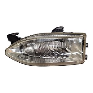 Farol Dianteiro Palio 1996 A 2000 (Foco Solto) Esquerdo Mascara Cromada Foco Simples Paralelo