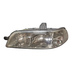 Farol Dianteiro Palio Strada Fire G2 2001 A 2005 (Lente Craquelada) Esquerdo Mascara Cromada Foco Duplo 467602010 Origin