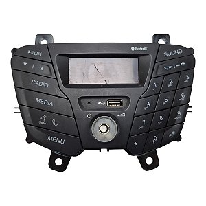 Radio Som Ford Ka 2015 A 2019 (Display Trincado/ Falta Botao) Preto E3B518D815Aj Original
