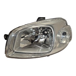 Farol Dianteiro Uno Fiorino Vivace 2010 A 2014 (Furo Na Lente) Esquerdo Mascara Cromada Foco Simples 518279320 Original