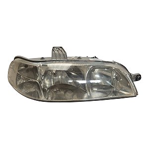 Farol Dianteiro Palio Siena Strada Fire G2 2001 A 2005 (Craquelado Lente) Direito Mascara Cromada Foco Duplo Original