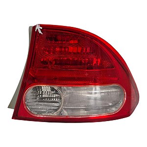 Lanterna Traseira New Civic 2007 A 2011 (Quina Quebrada) Direita Cristal Paralela