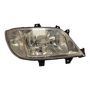 Farol Dianteiro Sprinter 311 313 411 413 2003 A 2011 (Lente Amarelada) Direito Mascara Cromada Original