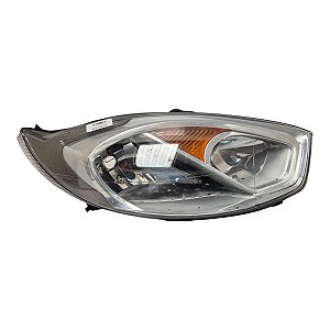 Farol Dianteiro Fiesta 2011 A 2014 (Lente E Suporte Quebrados) Direito Mascara Cromada Bs6513006Bf Original