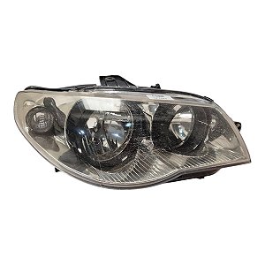 Farol Dianteiro Palio Siena Strada G3 2004 A 2017 (Foco Descascado) Direito Mascara Cromada Aro Preto Paralelo
