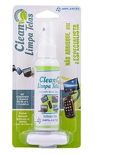 Limpa Telas Clean C/ Flanela Implastec 60ml