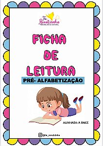 FICHAS DE LEITURA  PRÉ-ALFABETIZAÇÃO