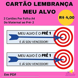 Cartão Lembrancinha Meu Alvo