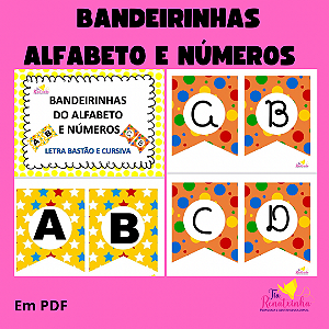 Bandeirinhas do Alfabeto e Números