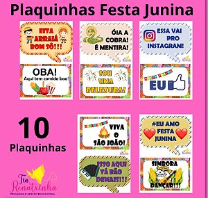Plaquinhas Festa Junina