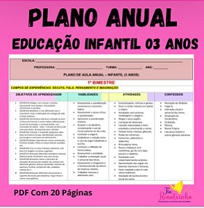 Plano Anual EI - 3 Anos