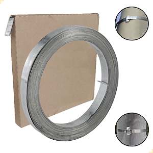 FITA DE AÇO INOX LISA 3/4 - 0,5MM | 25 METROS