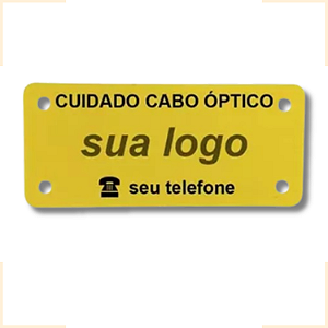 PLAQUETA PARA IDENTIFICAÇÃO DE CABOS ÓPTICOS | SERIGRAFIA PERSONALIZADA | 300 UNIDADES