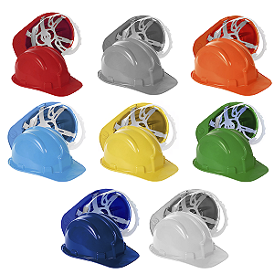 CAPACETE COM CARNEIRA PLASTCOR - CORES