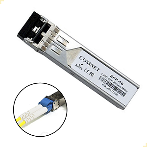 MÓDULO SFP COMNET 1.25GBPS MULTIMODO LC 550M PARA SWITCH E ROTEADOR
