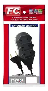 EXTENSÃO F.C NEW PL 5 MTS PRETA