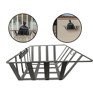 LIXEIRA EXTERNA PARA GRADE DE PORTÃO