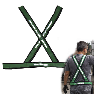 COLETE DE SEGURANÇA PVC COM REFLETIVO TIPO X | VERDE
