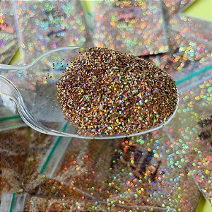 Glitter Holográfico Fino Bronze - 6g