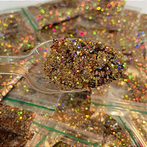Glitter Holográfico Maior Dourado - 6g