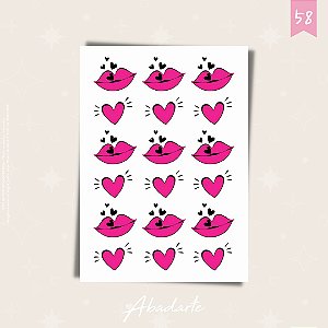 BEIJINHOS - CARTELA 58