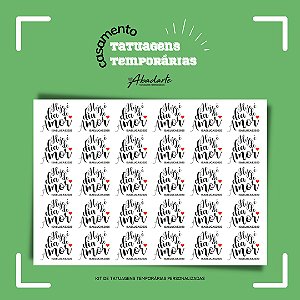 KIT PERSONALIZADAS DE CASAMENTO (30 UNIDADES)