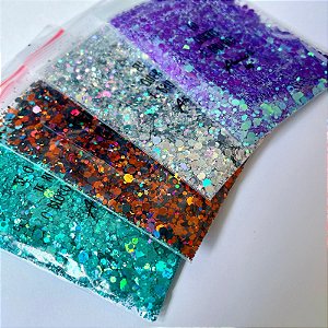 Glitter Holográfico Flocado Misto - 6g