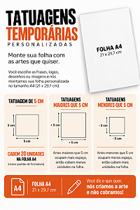 TATTOO PERSONALIZADA - FOLHA A4