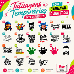 TATUAGEM TEMPORÁRIA BELL