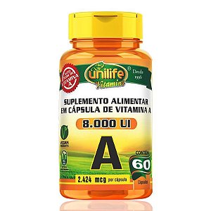 Vitamina A - Unilife | 60 cápsulas