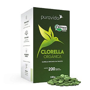 Clorella Orgânica Pura Vida - 200 tabletes