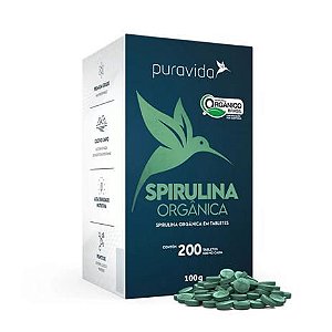 Spirulina Orgânica Pura Vida - 200 tabletes