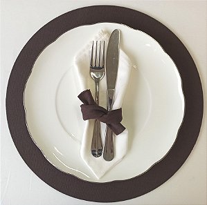 Conjunto - 4 Sousplat com amarradores de talher