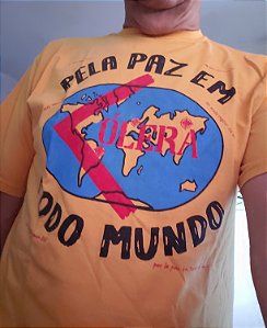 A Camiseta Cólera Pela Paz em Todo Mundo de 1986 100% algodão 31fios