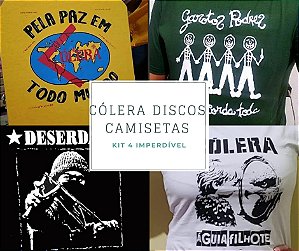 KIT 4 CAMISETAS  BANDAS PUNKS EXCLUSIVAS