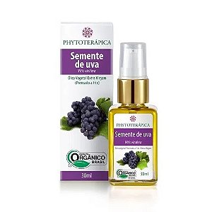 Óleo Vegetal de Semente de Uva (Orgânico) 30ml - Phytoterápica