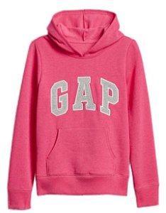 Roupa Infantil Menina GAP Moletom Rosa Com Capus