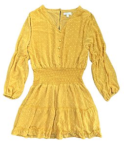Vestido Infantil Menina Chelsea & Violet Amarelo Poá – Elegante e Confortável