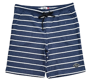 Bermuda Infantil Reserva Azul com Listras Brancas – Masculina