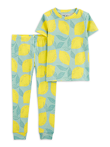 Roupa Infantil Menina Carter’s Pijama 2 Peças Verde Limões