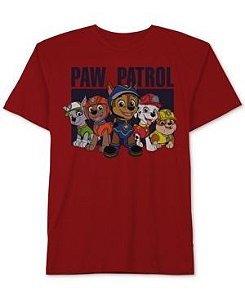 Camiseta Infantil Paw Patrol Vermelha – Estampa Patrulha Canina