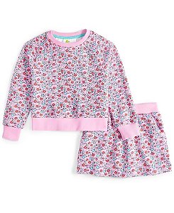 Conjunto Infantil Menina Epic Threads – Moletom Rosa Flores 2 Peças