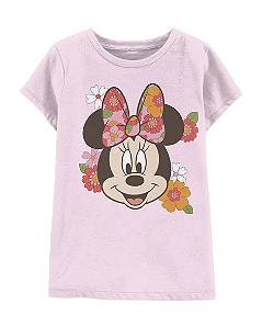 Camiseta Infantil Menina Disney Rosa Minnie – Algodão Confortável
