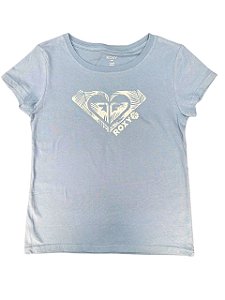 Camiseta Infantil Roxy Azul – Manga Curta Estilo Surfwear Menina